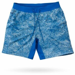 lululemon athletica Blue Textured Men's Swim or running Shorts